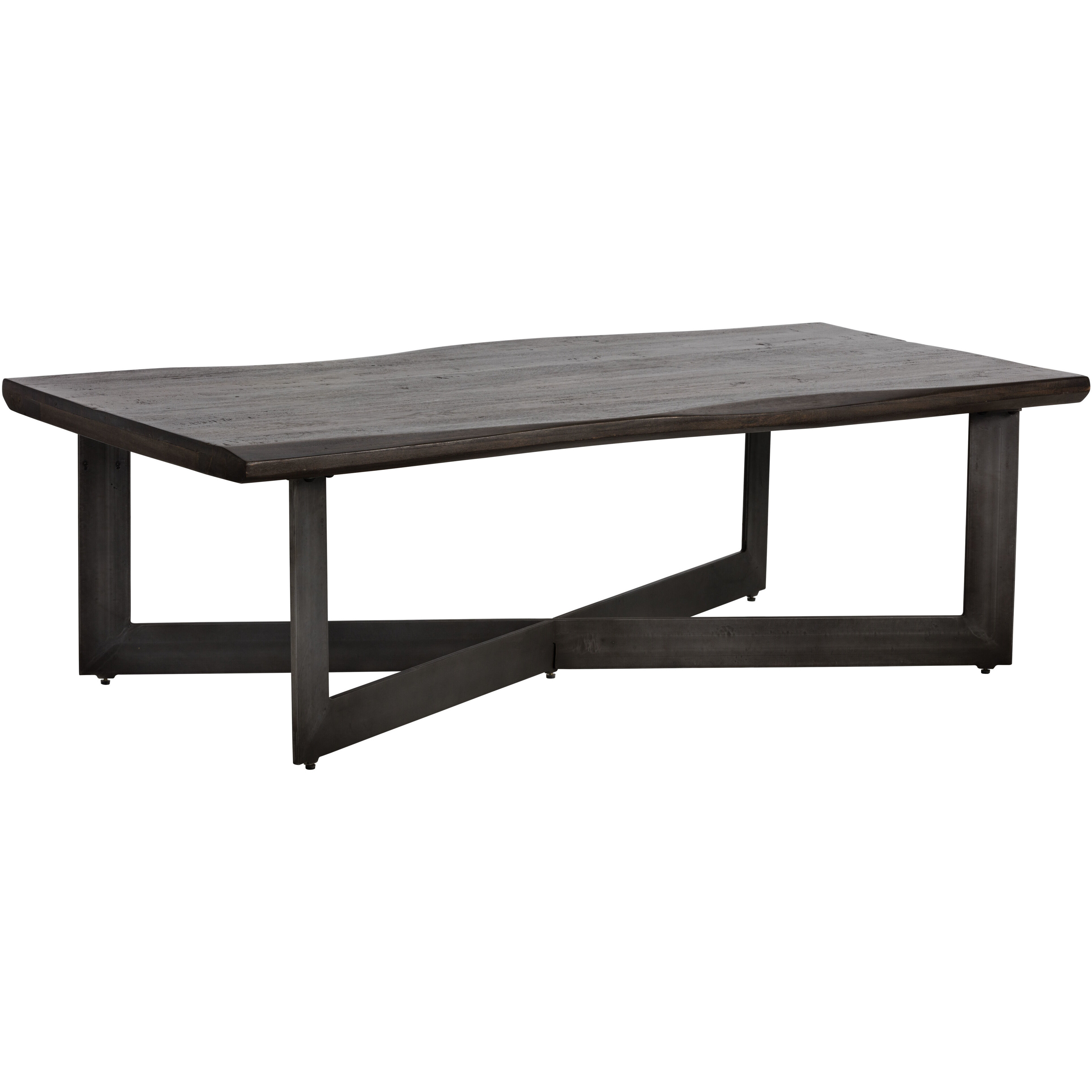 Marley 56 X 28 inch Dark Brown / Antique Gunmetal Coffee Table